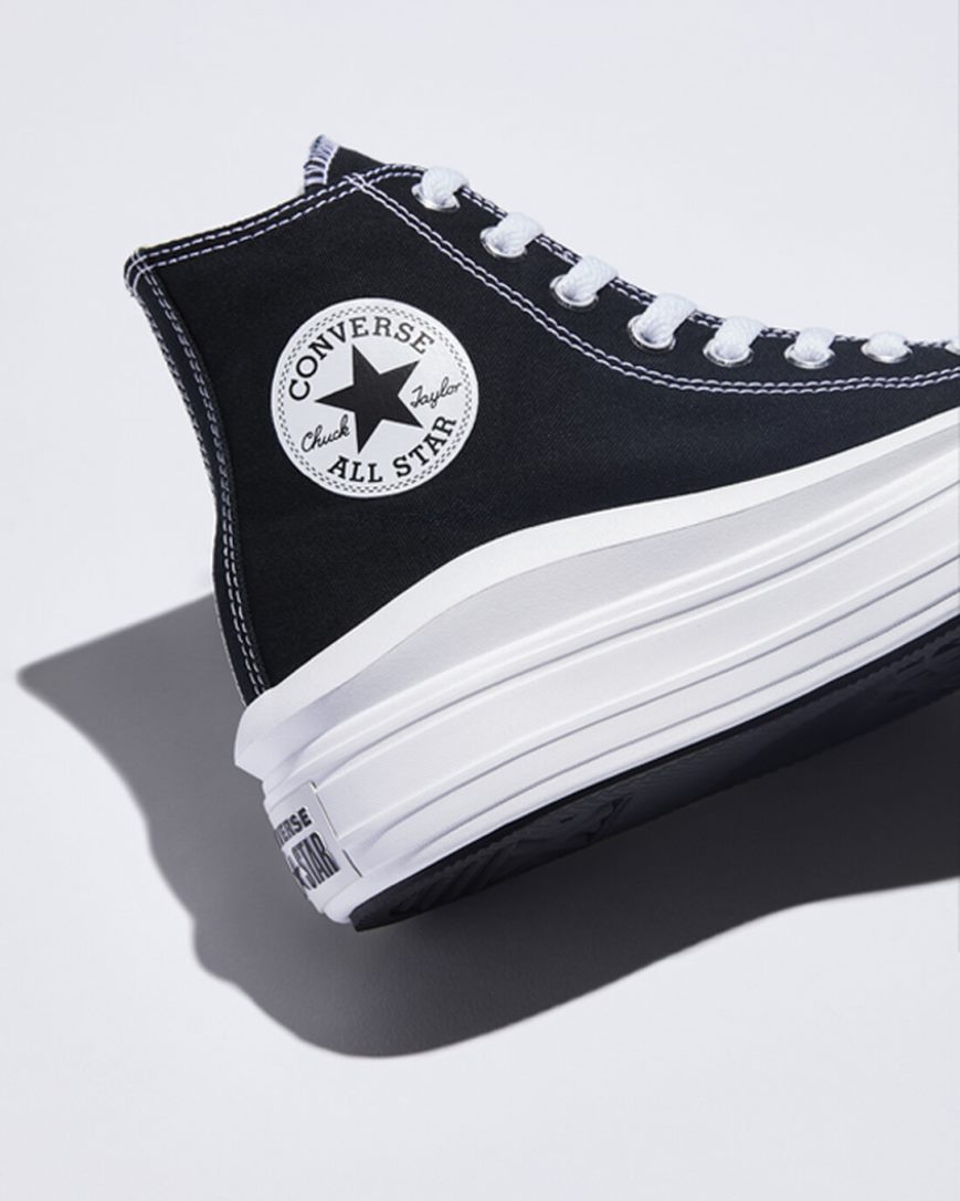 Zapatos Plataforma Converse Chuck Taylor All Star Move Altas Mujer Negras Beige Blancas | PE 7P458W